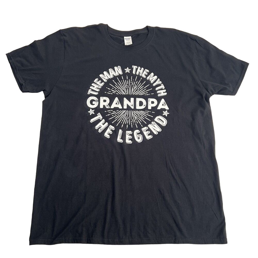 Man Myth Legend Papa, Gift for Papa, Funny Black T-Shirt fo, for Dad Size XL